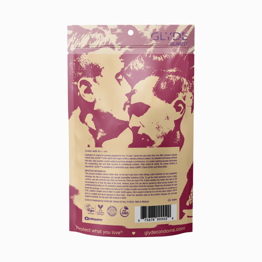 Glyde SlimFit Smaller Fit Condoms - 12 Pack