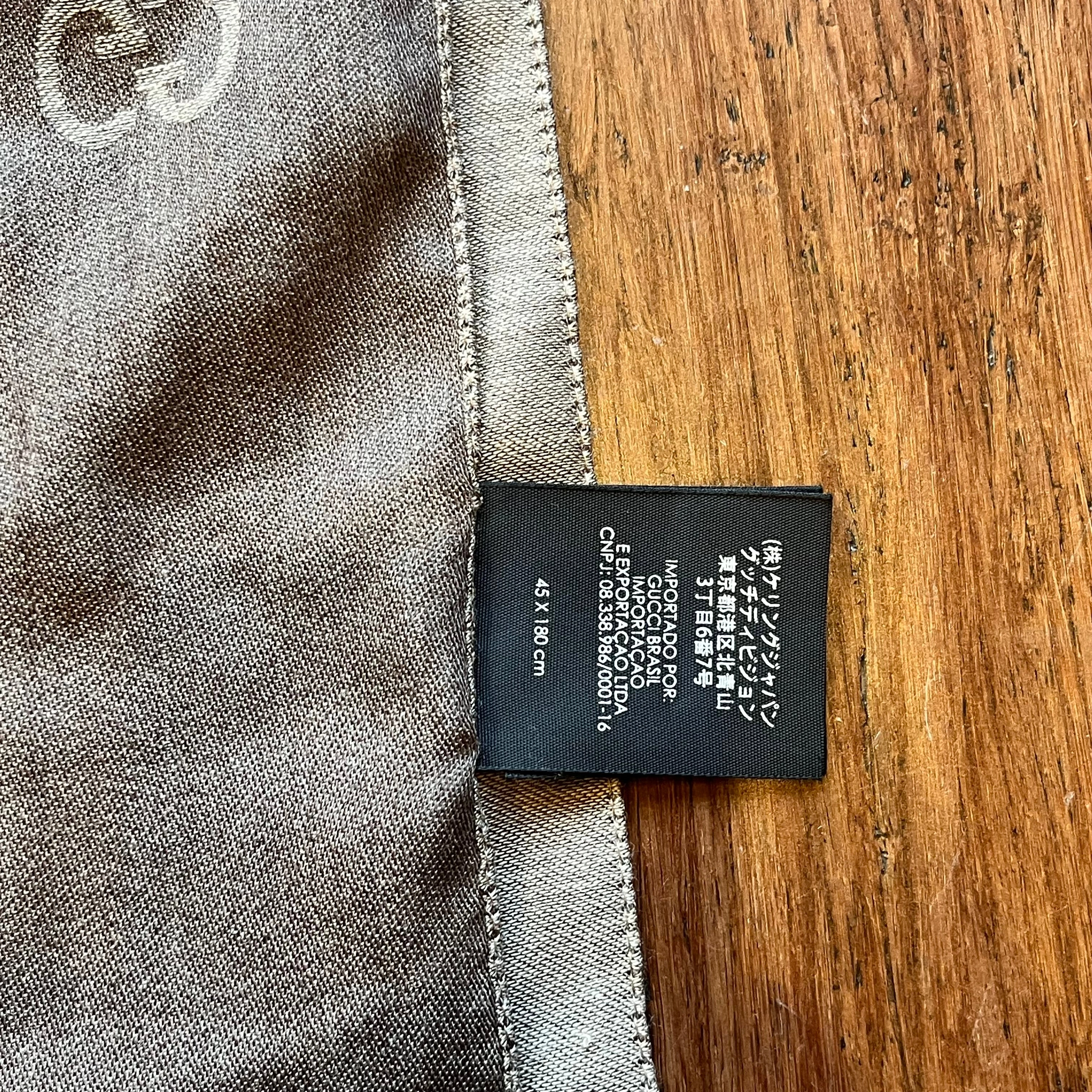 GUCCI GG Monogram Wool Blend Shawl TS4011