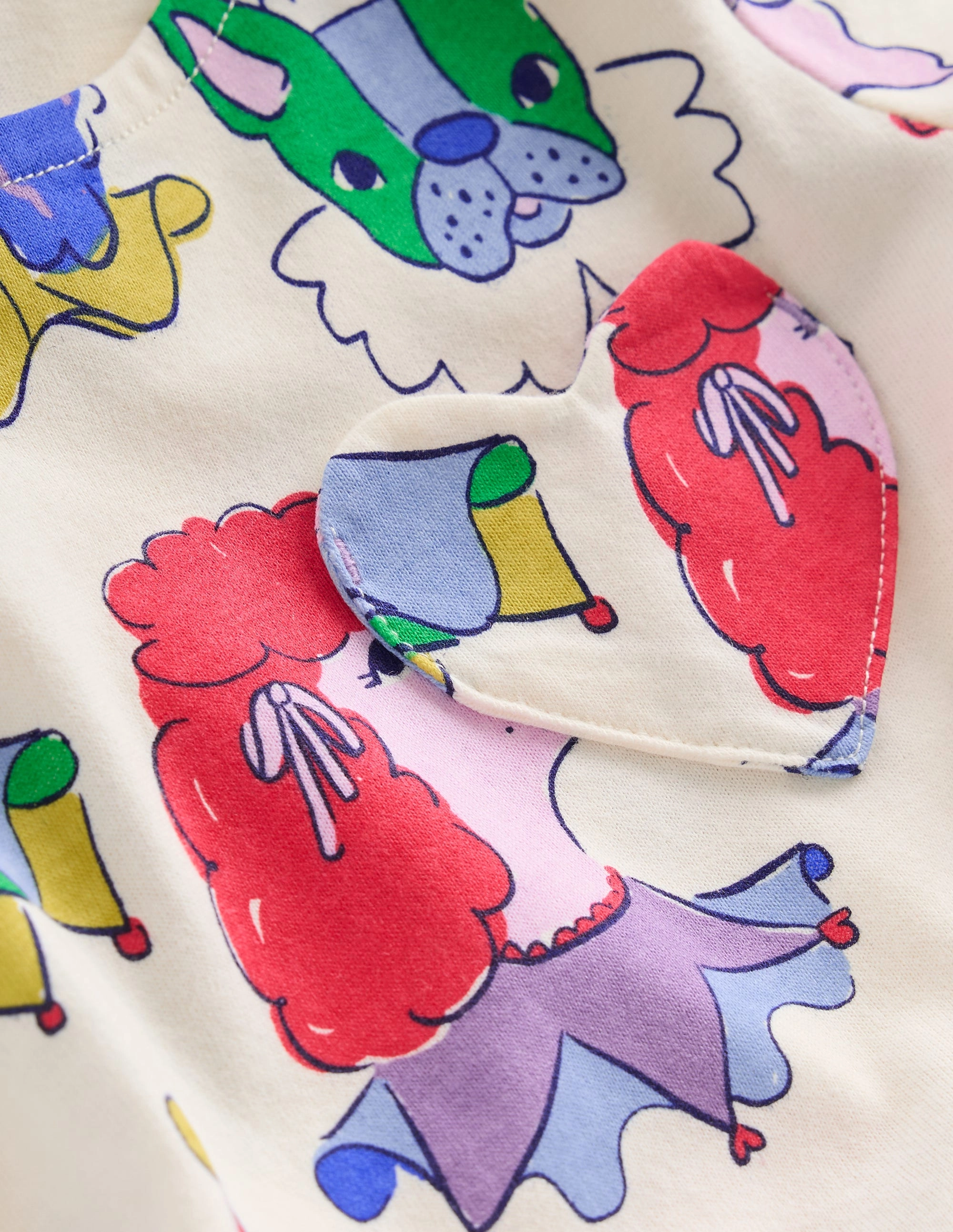 Heart Pocket Fun Jersey Dress-Soft Ivory Parade Pets