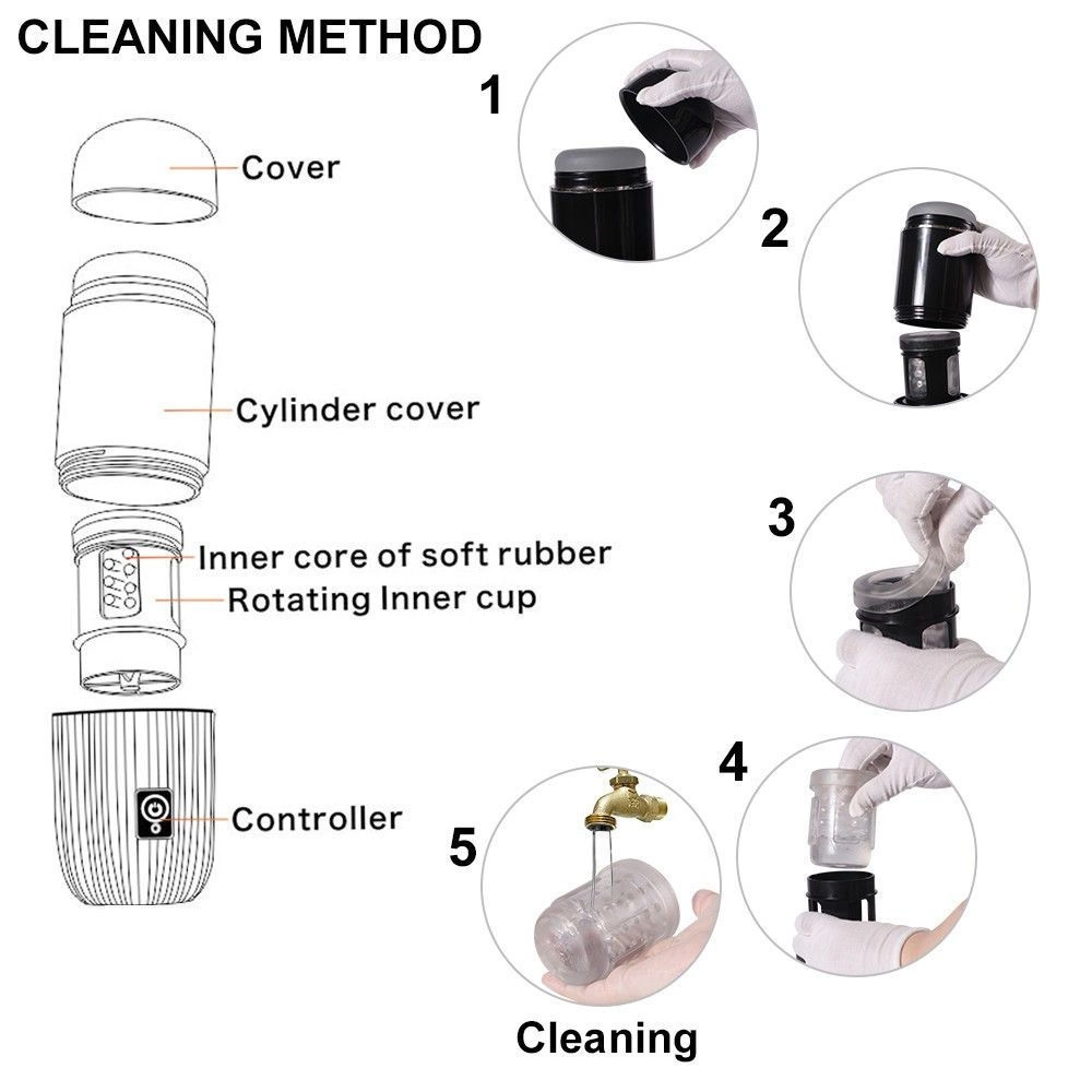 HiSmith Rotating Male Masturbation Cup For Premium Sex Machine