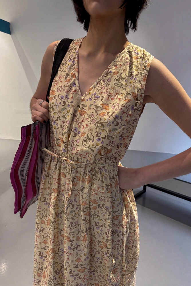 Indi & Cold Crudo Cream Cotton Dress