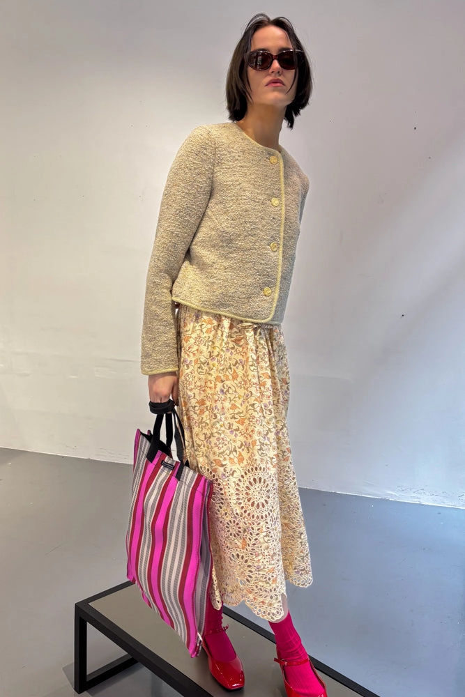 Indi & Cold Crudo Cream Cotton Dress