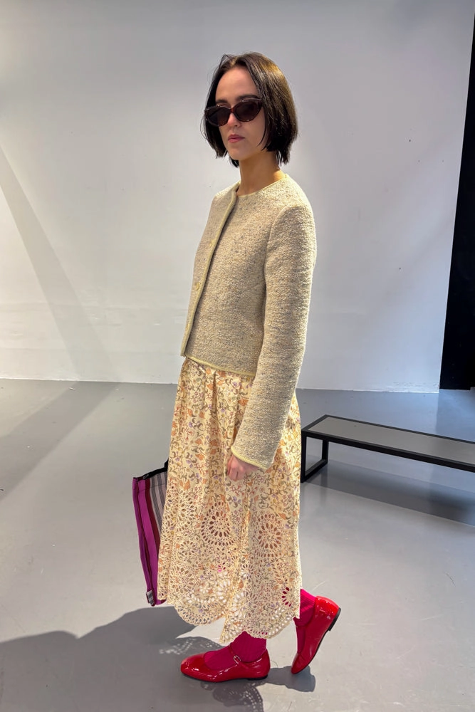 Indi & Cold Crudo Cream Cotton Dress