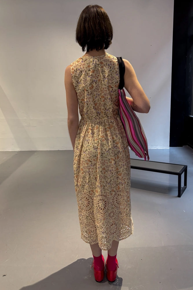 Indi & Cold Crudo Cream Cotton Dress