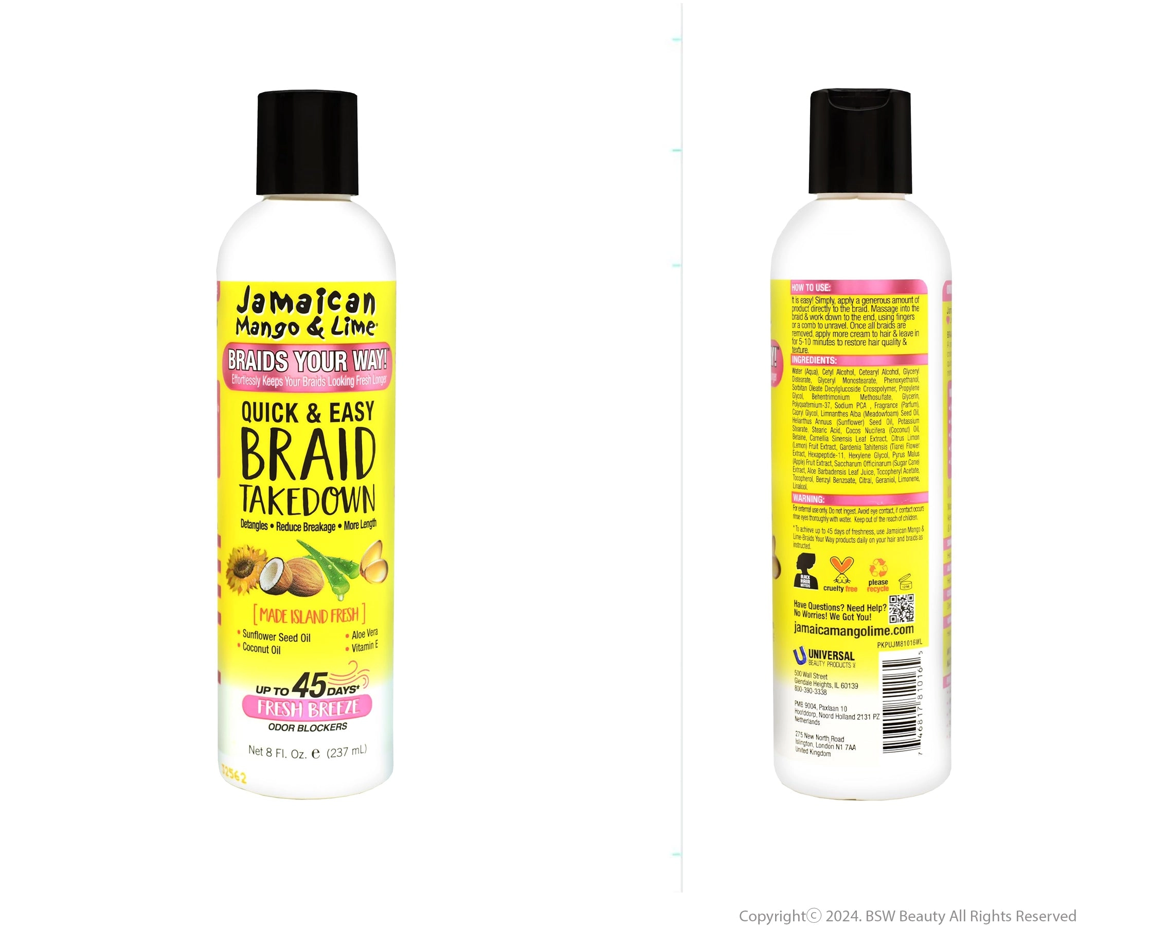 JAMAICAN MANGO & LIME QUICK EASY BRAID TAKEDOWN 8oz