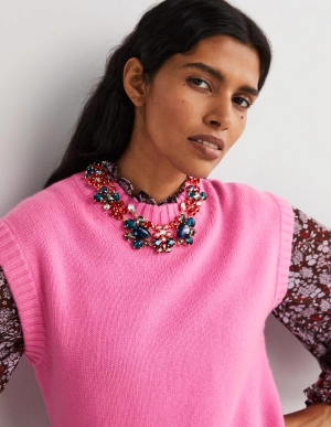 Jewel Cluster Necklace-Multi