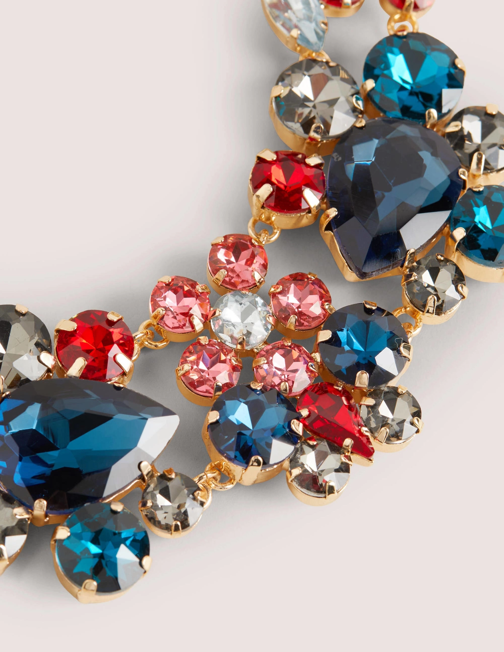 Jewel Cluster Necklace-Multi