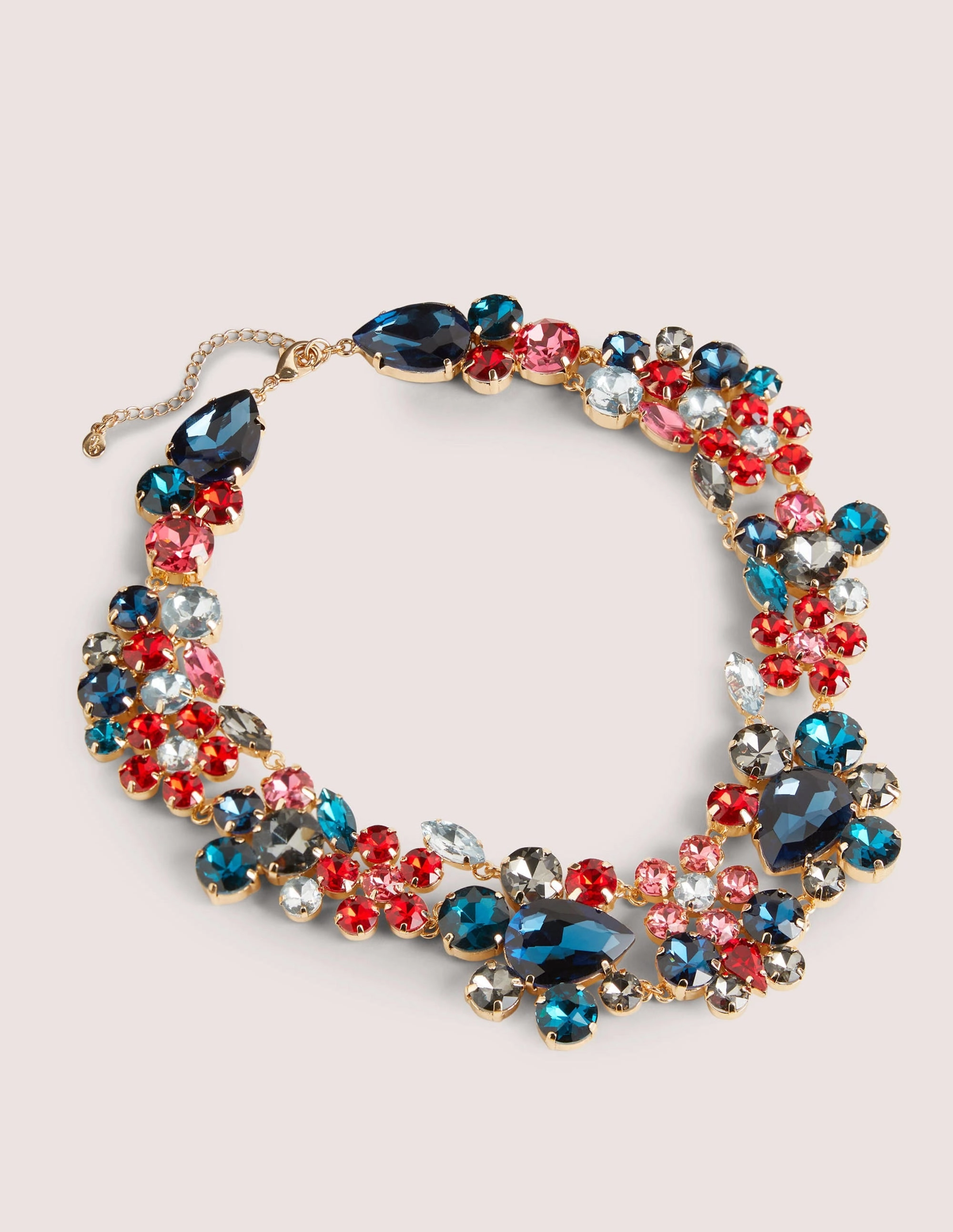 Jewel Cluster Necklace-Multi