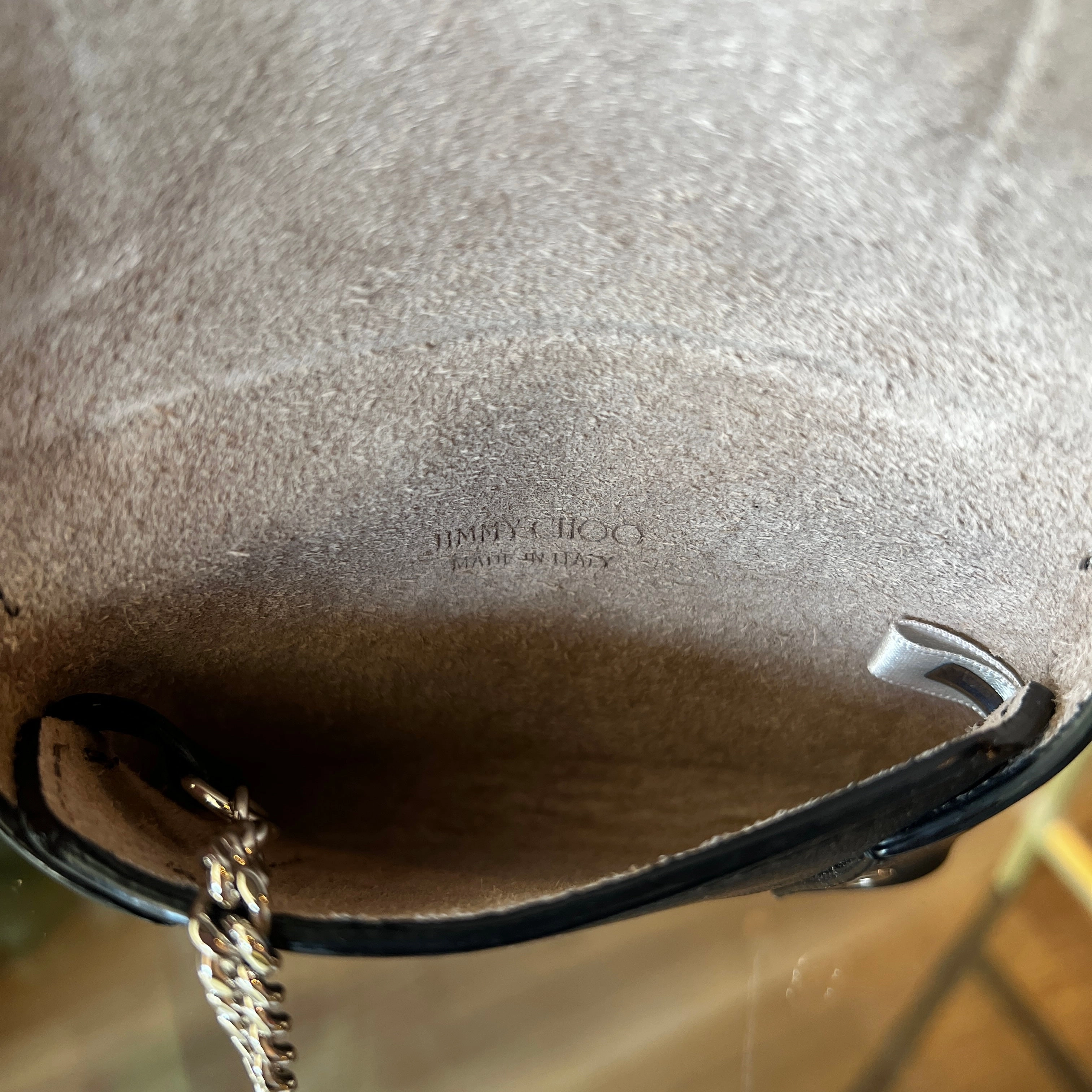 JIMMY CHOO Novia Black Leather Coin Case