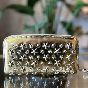 JIMMY CHOO Philippa Gold Long Wallet