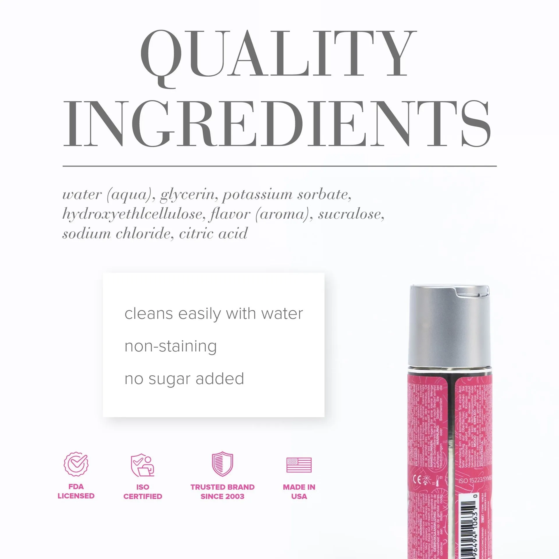 JO H2O Cotton Candy Candy Shop Flavored Lubricant - 2 oz