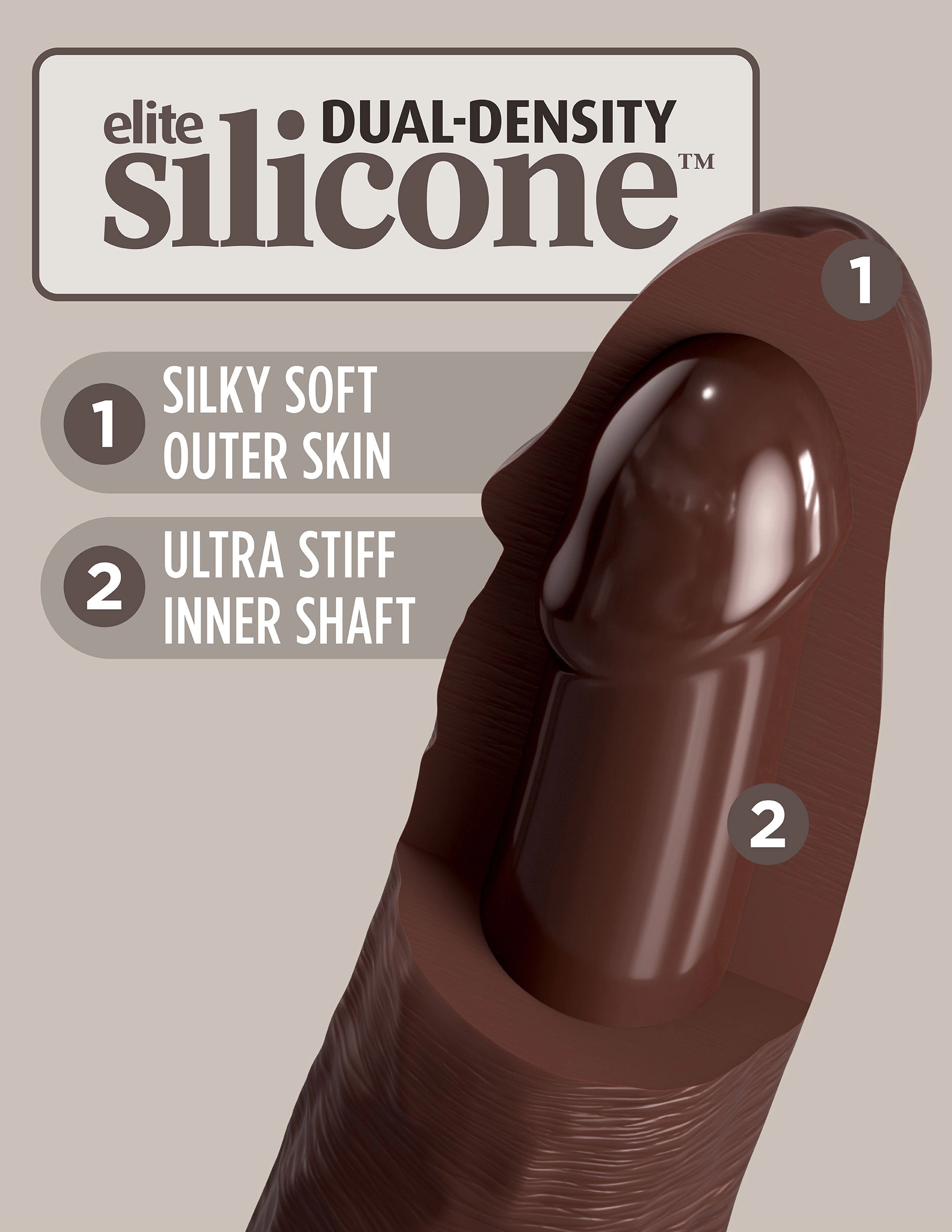 King Cock Elite 7 Inch Silicone Dual Density Cock
