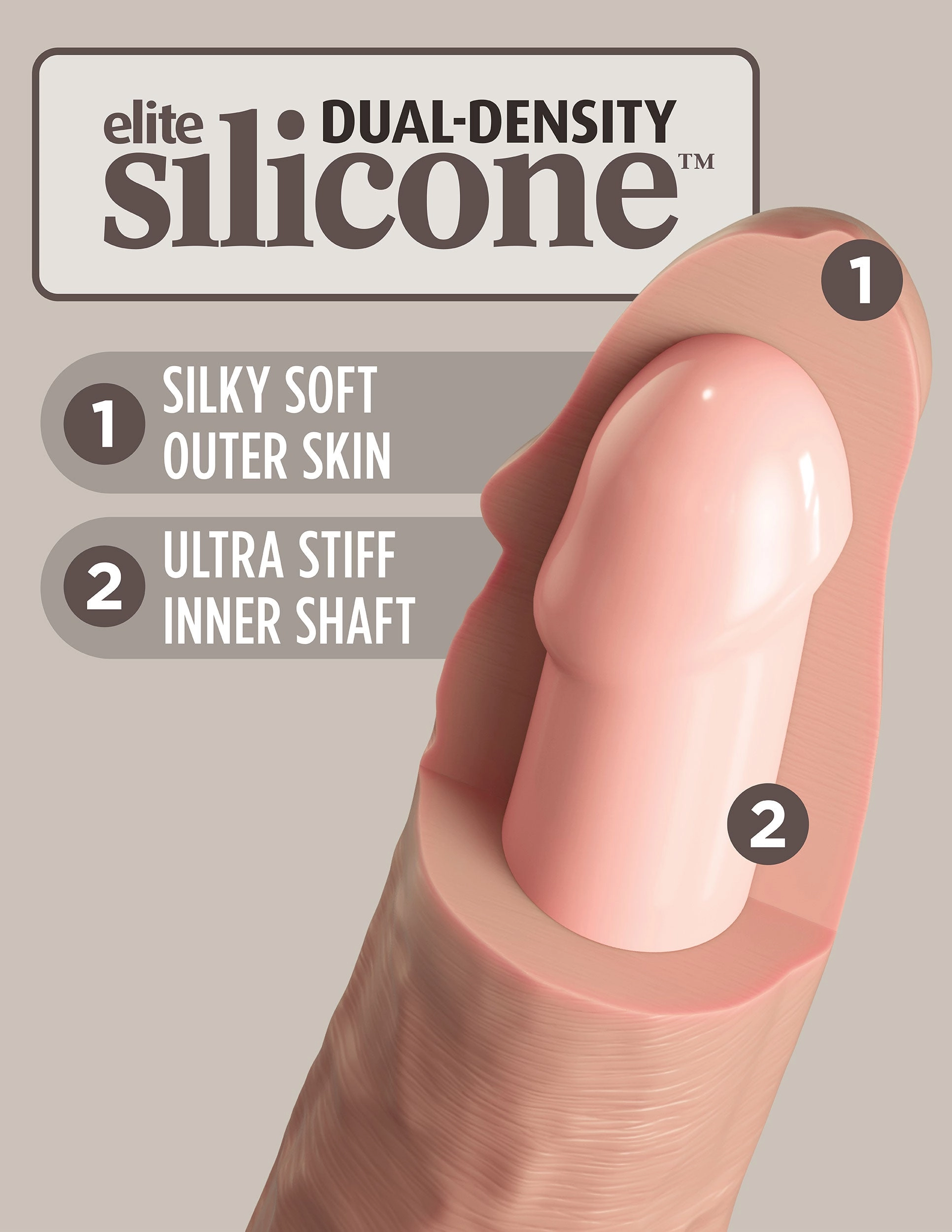 King Cock Elite 7 Inch Silicone Dual Density Cock