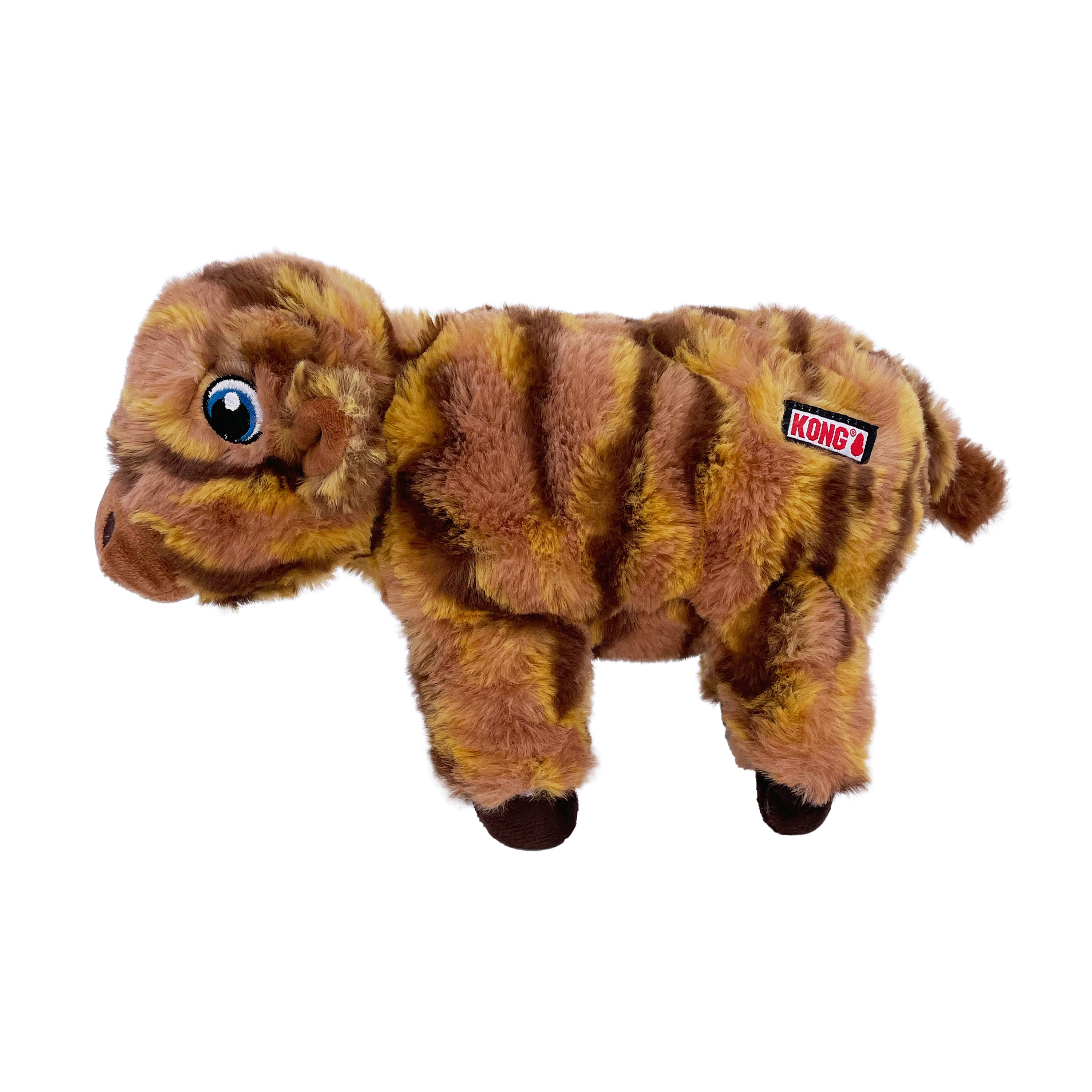 KONG Low Stuff Stripes Cow Dog Toy