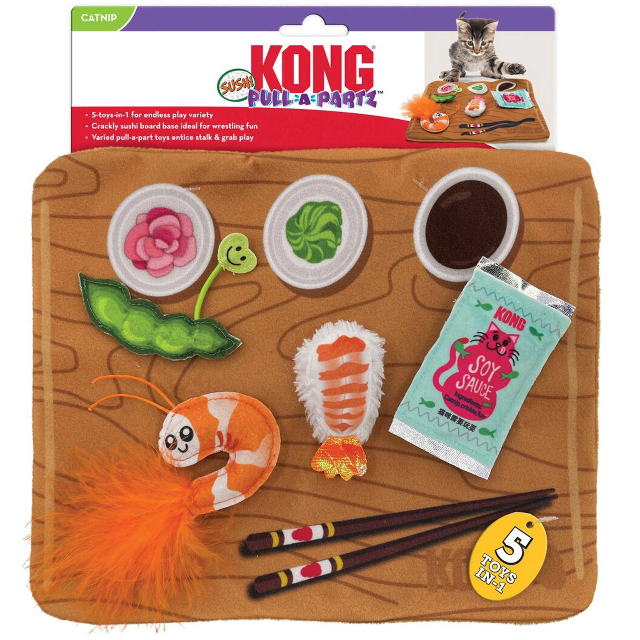 Kong Pull-a-partz Sushi Multi Cat Toys