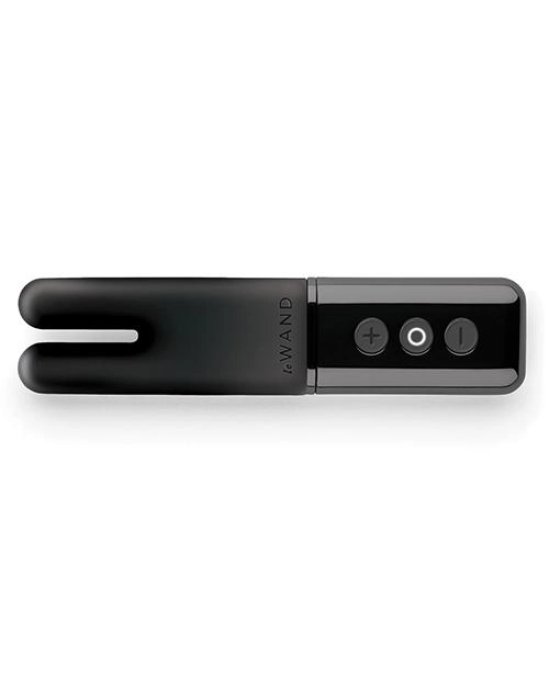 Le Wand Discreet Deux Chrome Twin Motor Rechargeable Clit Vibrator - Black