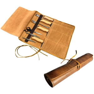 Leather Knife Roll - Chef's Knife Case Holder