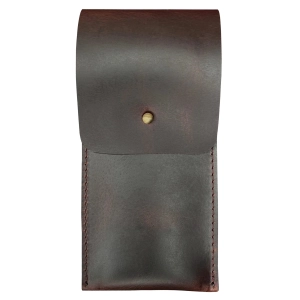 Leather Pen Case - Handmade Pen Protective Sleeve Cover (Walnut Brown)