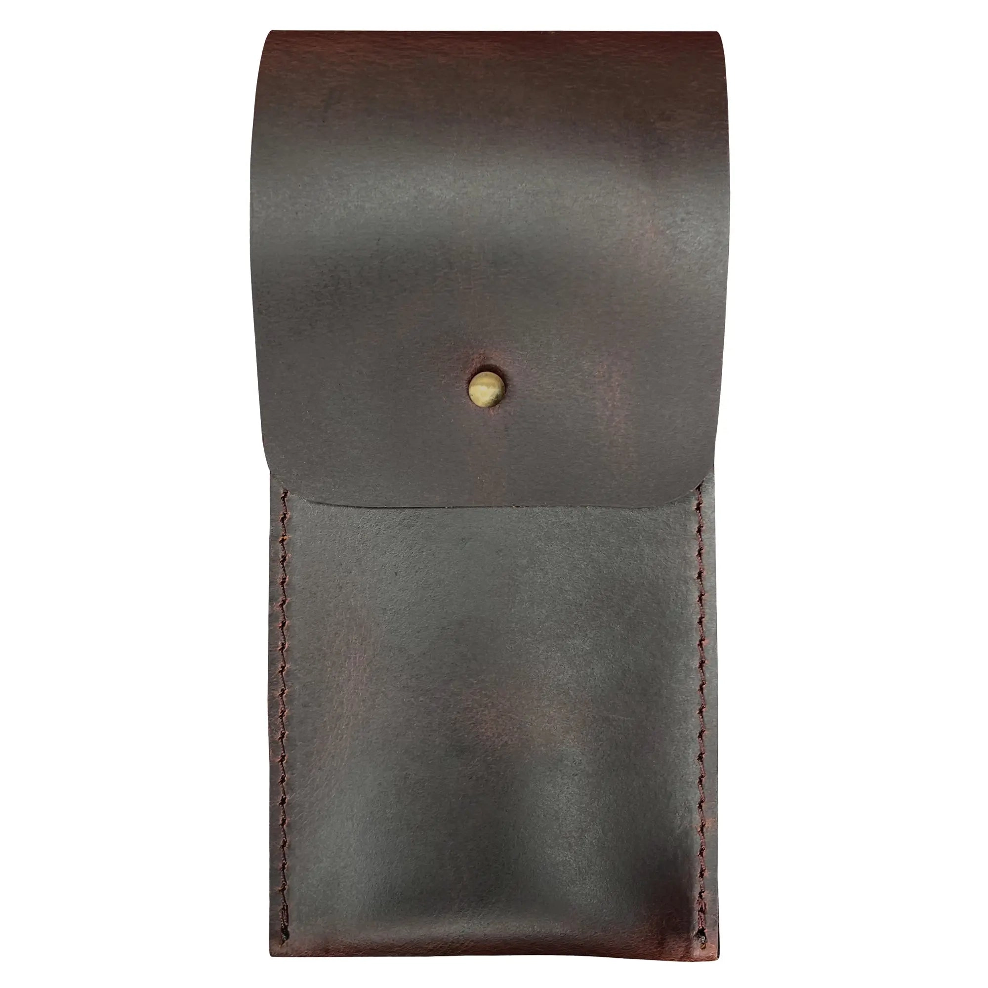Leather Pen Case - Handmade Pen Protective Sleeve Cover (Walnut Brown)