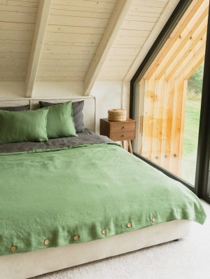Linen Duvet Cover | Matcha Green