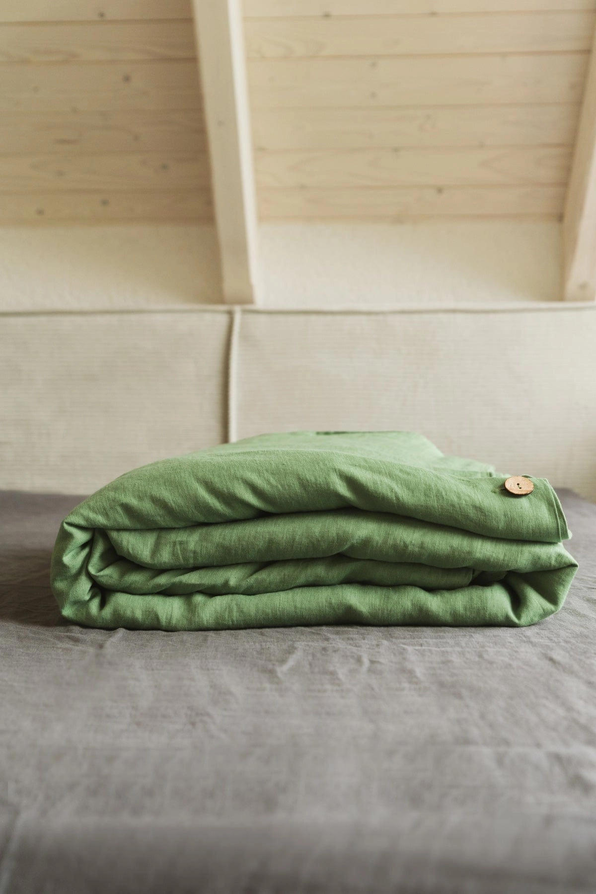Linen Duvet Cover | Matcha Green