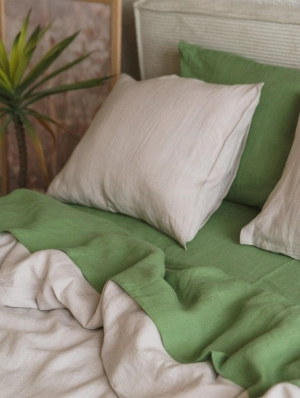Linen Flat Sheet | Matcha Green