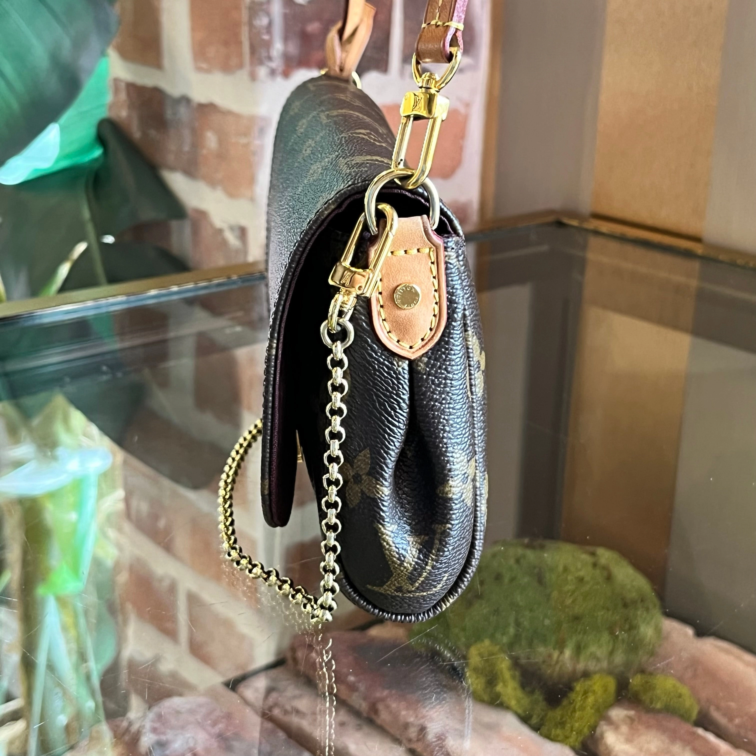 LOUIS VUITTON Favorite PM Brown Monogram Canvas Crossbody Bag