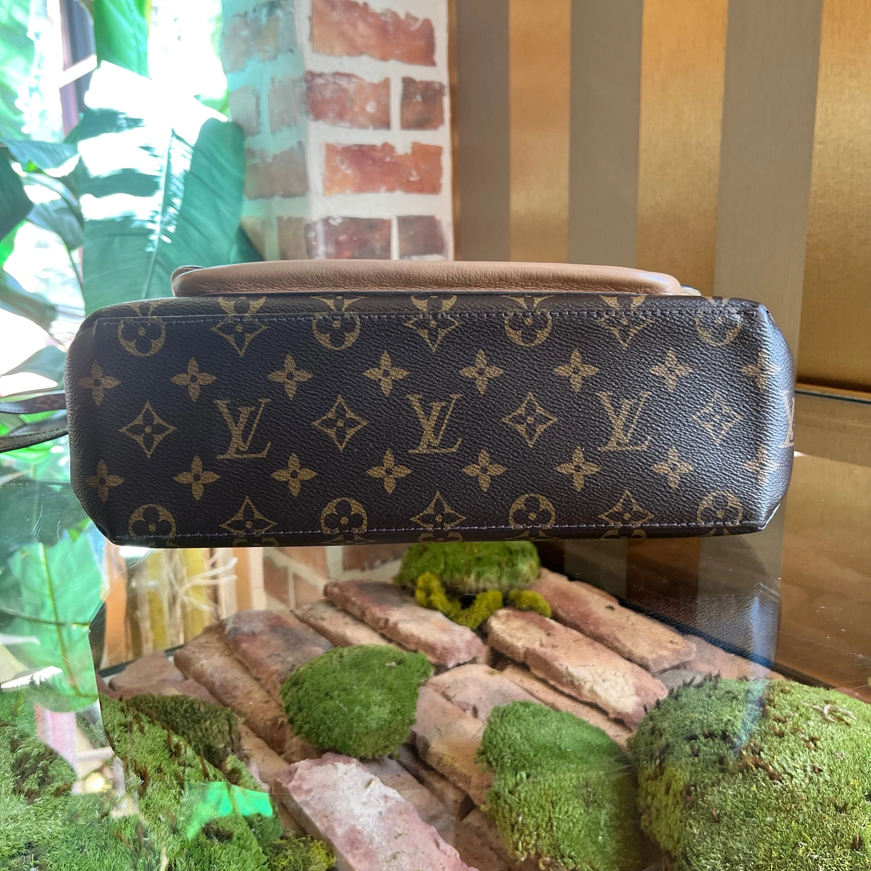 LOUIS VUITTON Marignan Beige Monogram Canvas Crossbody Bag