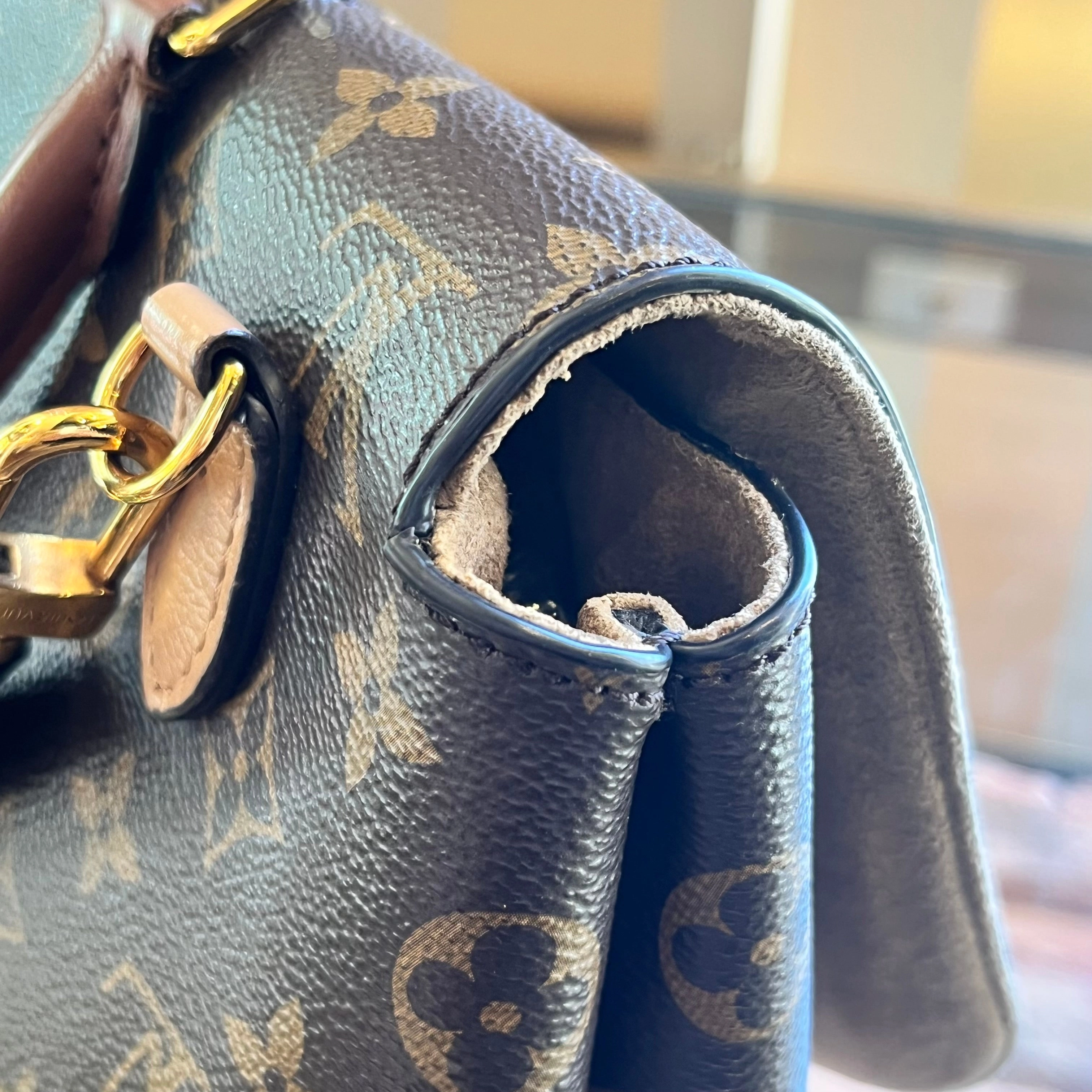 LOUIS VUITTON Marignan Beige Monogram Canvas Crossbody Bag
