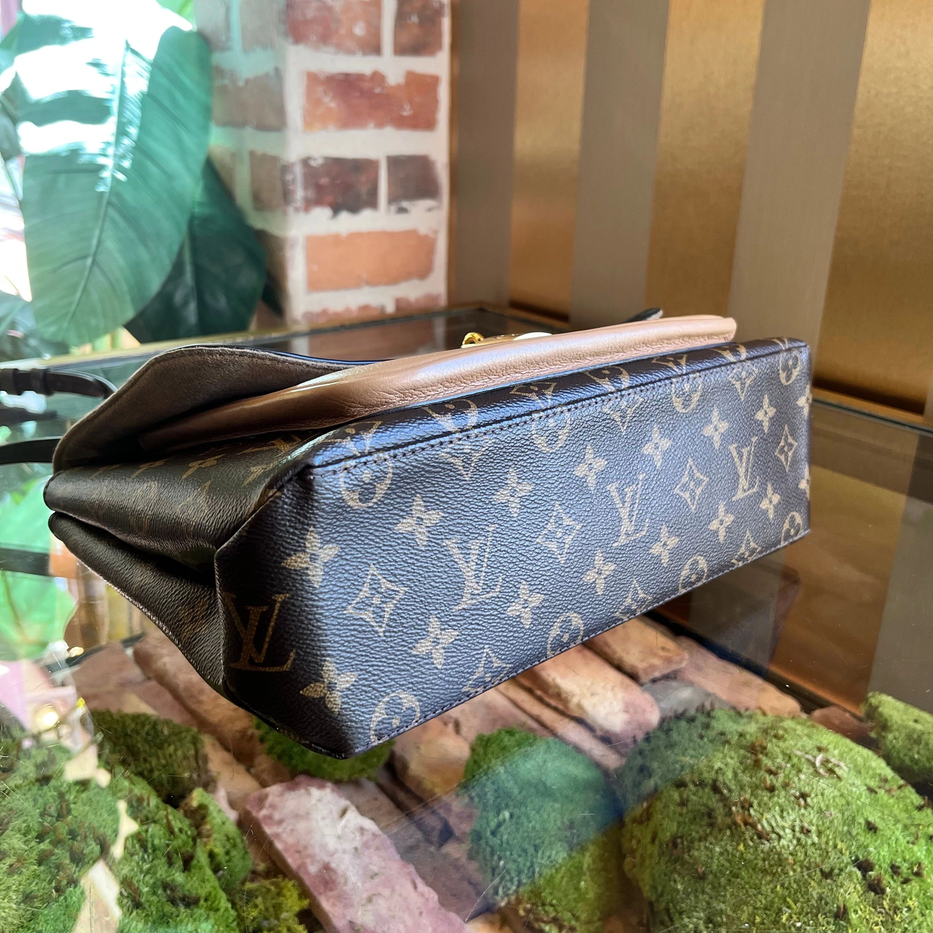 LOUIS VUITTON Marignan Beige Monogram Canvas Crossbody Bag