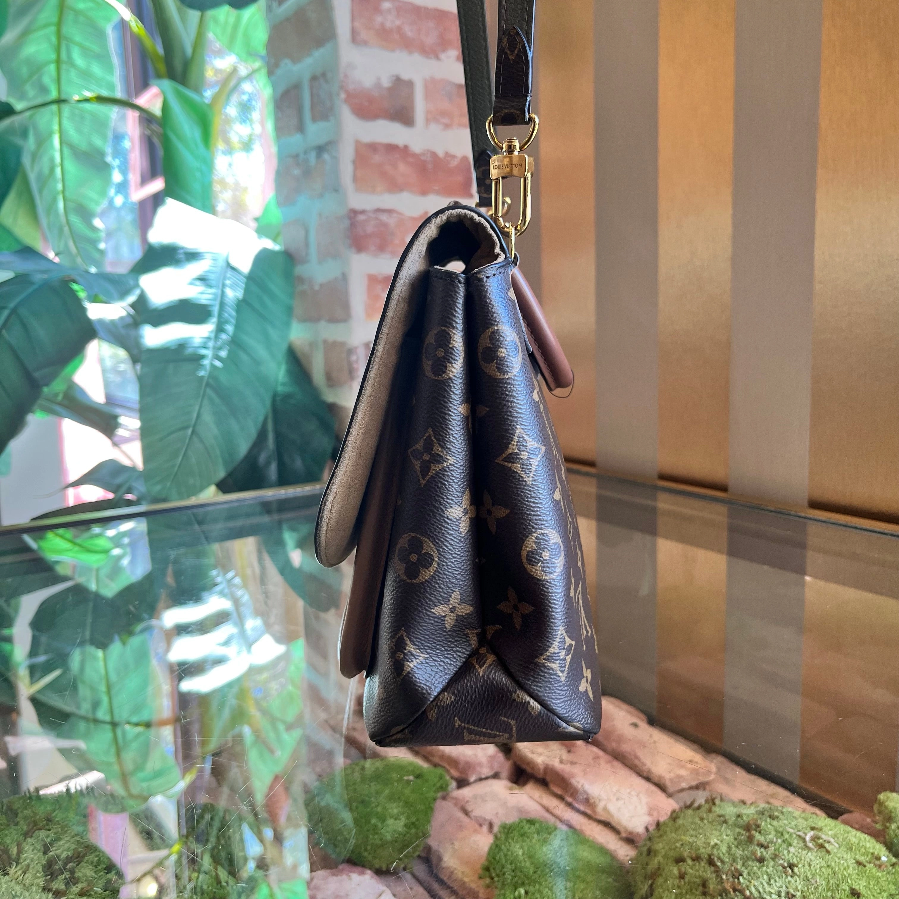 LOUIS VUITTON Marignan Beige Monogram Canvas Crossbody Bag