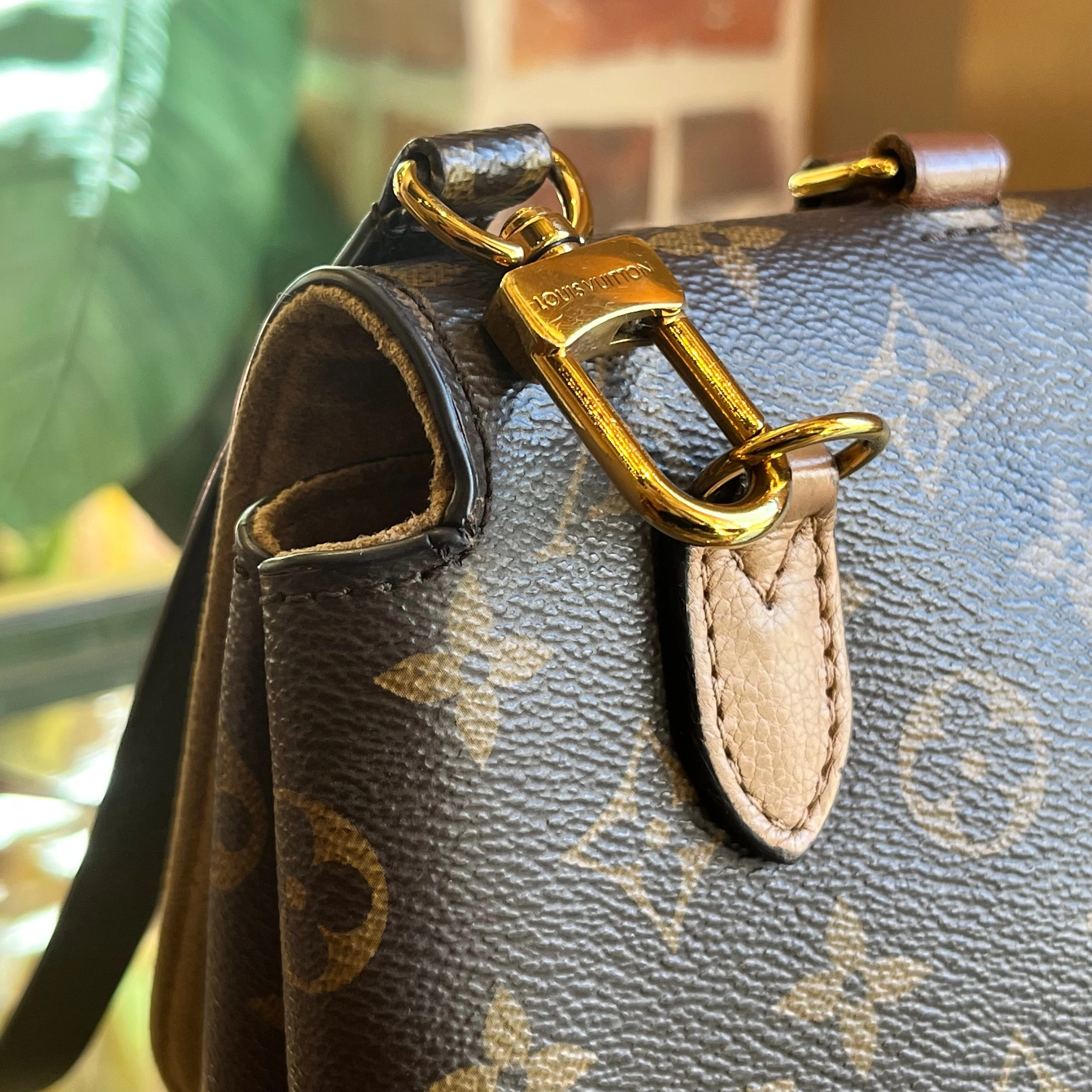 LOUIS VUITTON Marignan Beige Monogram Canvas Crossbody Bag
