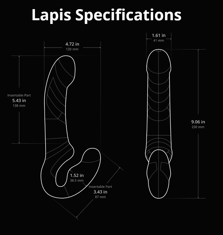 Lovense Lapis Bluetooth App Controlled Vibrating Strapless Strap-On