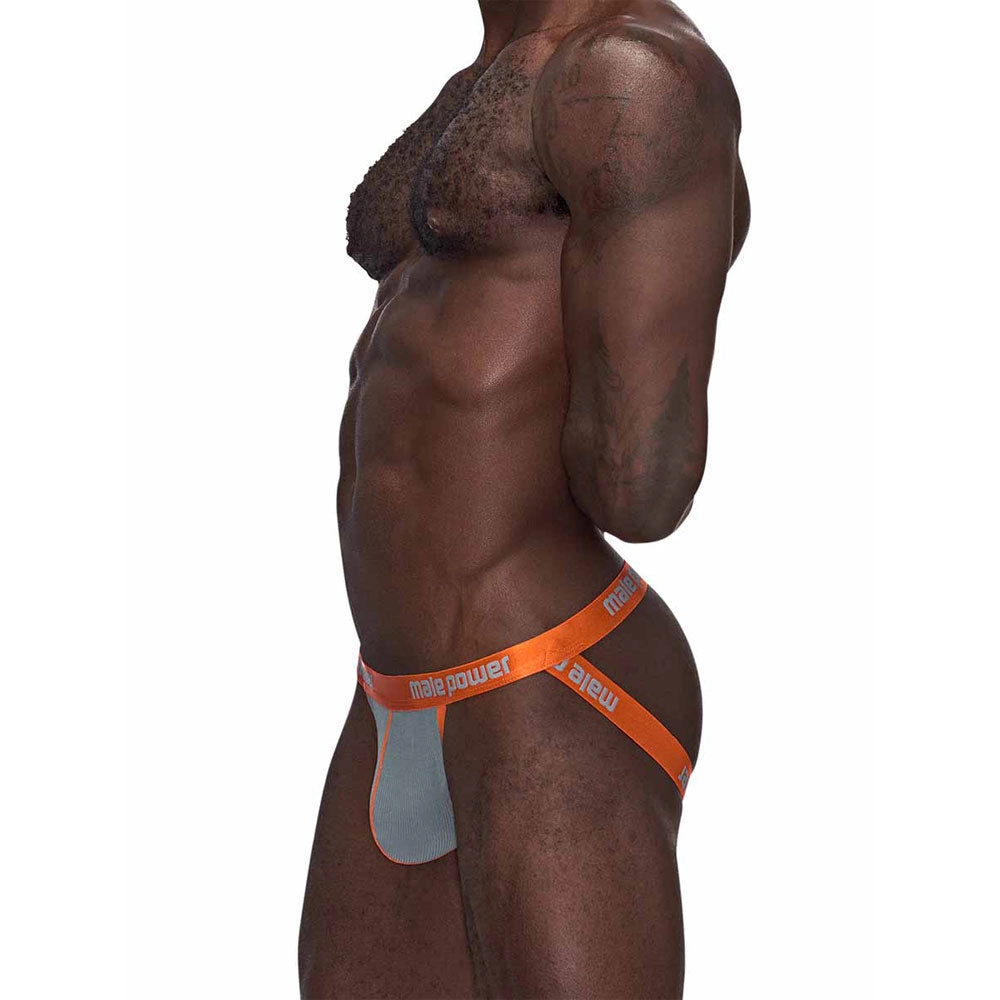 Male Power Casanova Uplift Jock - Orange Grey