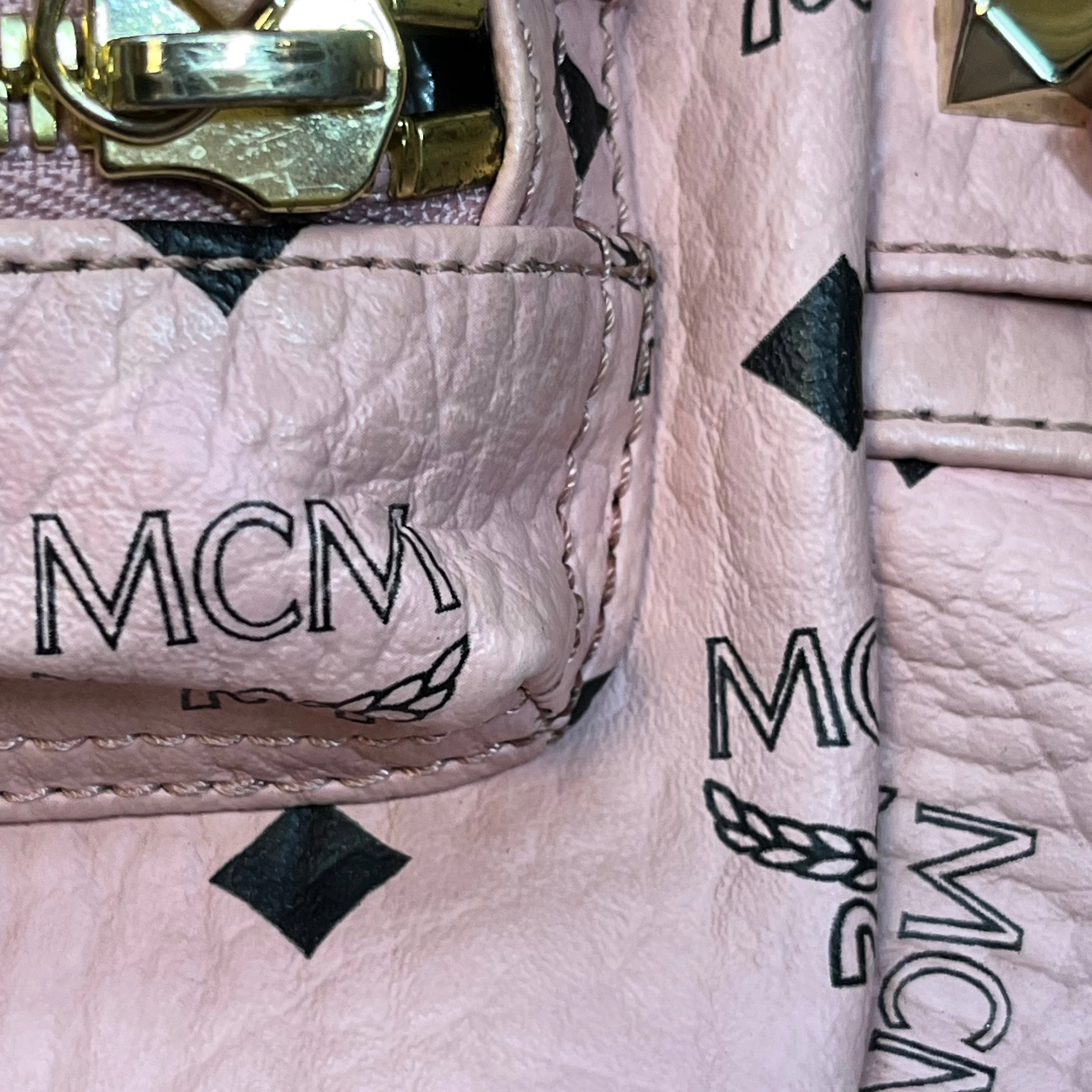 MCM Stark Small Visetos Monogram Canvas Backpack