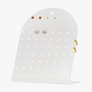 Mini Classic Earring Holder -- White - Up to 34 Pairs