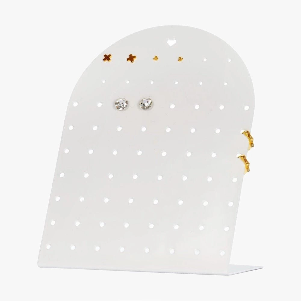 Mini Classic Earring Holder -- White - Up to 34 Pairs