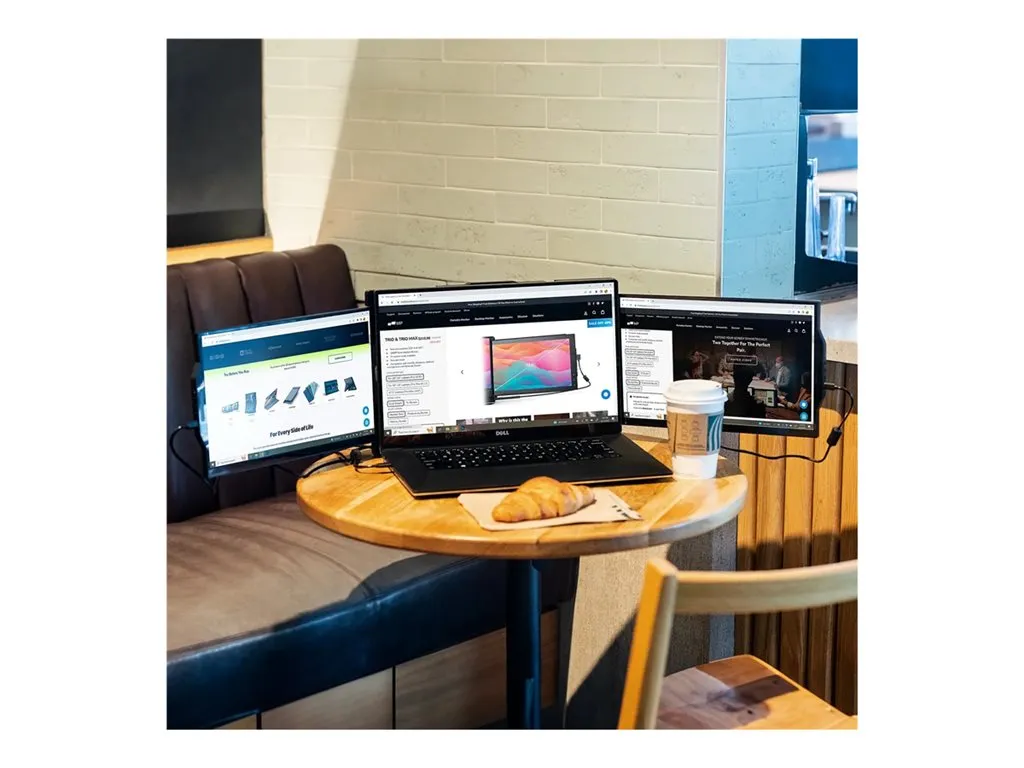 Mobile Pixels Trio - LCD monitor - 13.3 - portable - 1920 x 1080 Full HD (1080p) @ 60 Hz - IPS - 250 cd/mï¿½ - USB-C - metallic 101-1003P04