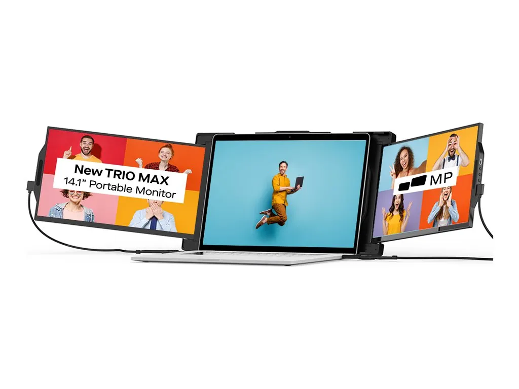 Mobile Pixels Trio - LCD monitor - 13.3 - portable - 1920 x 1080 Full HD (1080p) @ 60 Hz - IPS - 250 cd/mï¿½ - USB-C - metallic 101-1003P04