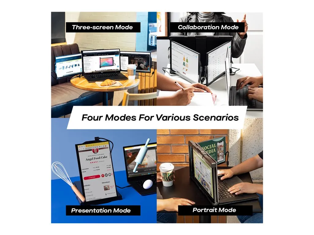 Mobile Pixels Trio - LCD monitor - 13.3 - portable - 1920 x 1080 Full HD (1080p) @ 60 Hz - IPS - 250 cd/mï¿½ - USB-C - metallic 101-1003P04