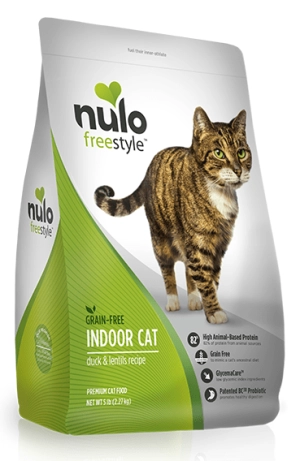 Nulo FreeStyle Indoor Cat 2lb Grain Free Duck and Lentils Recipe Dry Cat Food