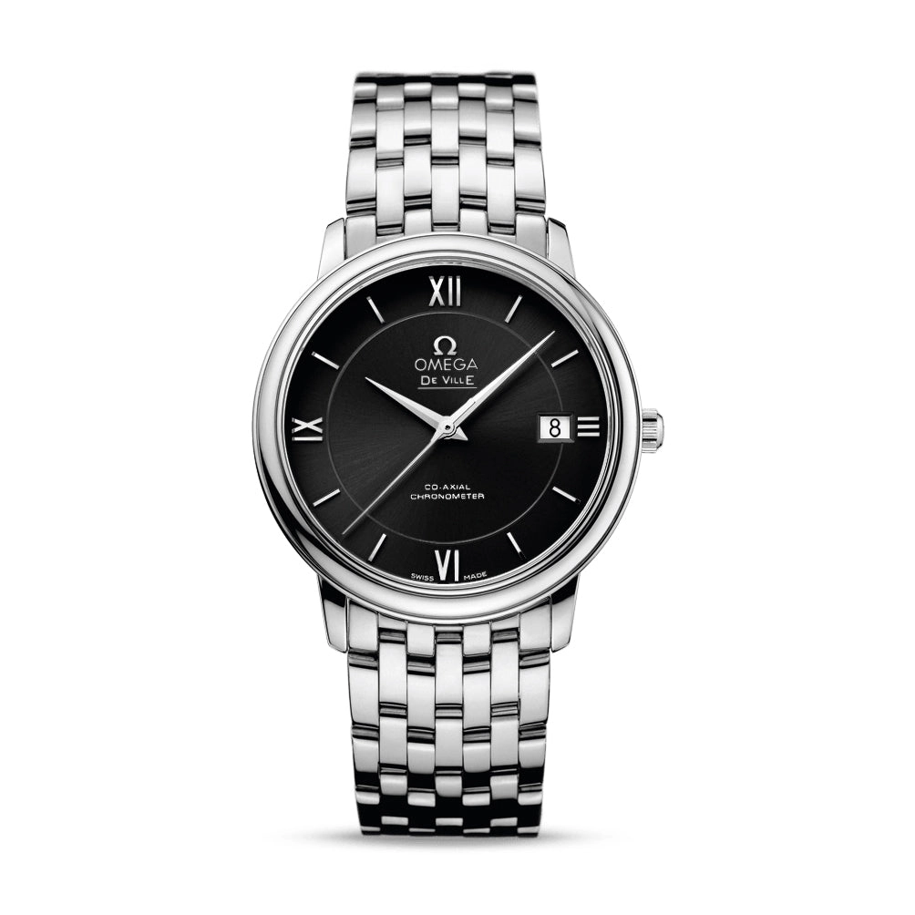 Omega De Ville Prestige Chronometer Watch, 36.8mm Black Dial, 424.10.37.20.01.001