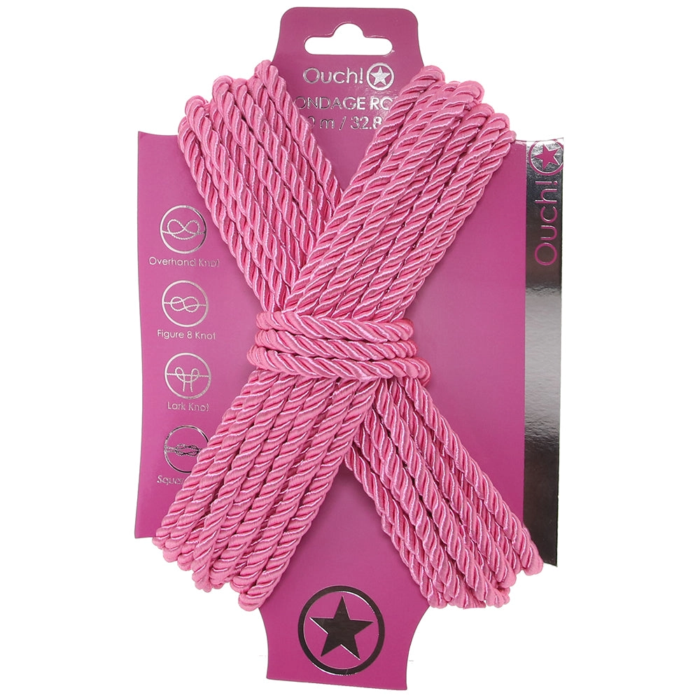 Ouch! 32.8'/10m Bondage Rope in Pink