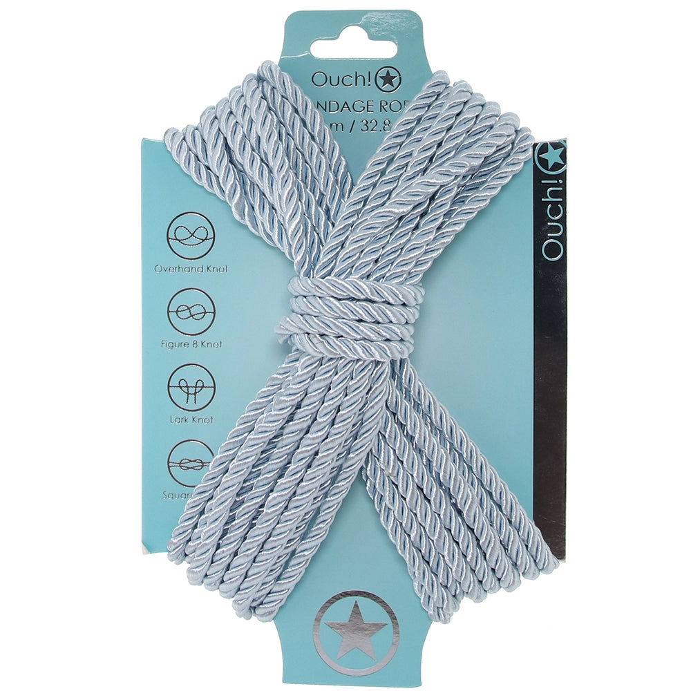 Ouch! 32.8'/10m Bondage Rope in Powder Blue