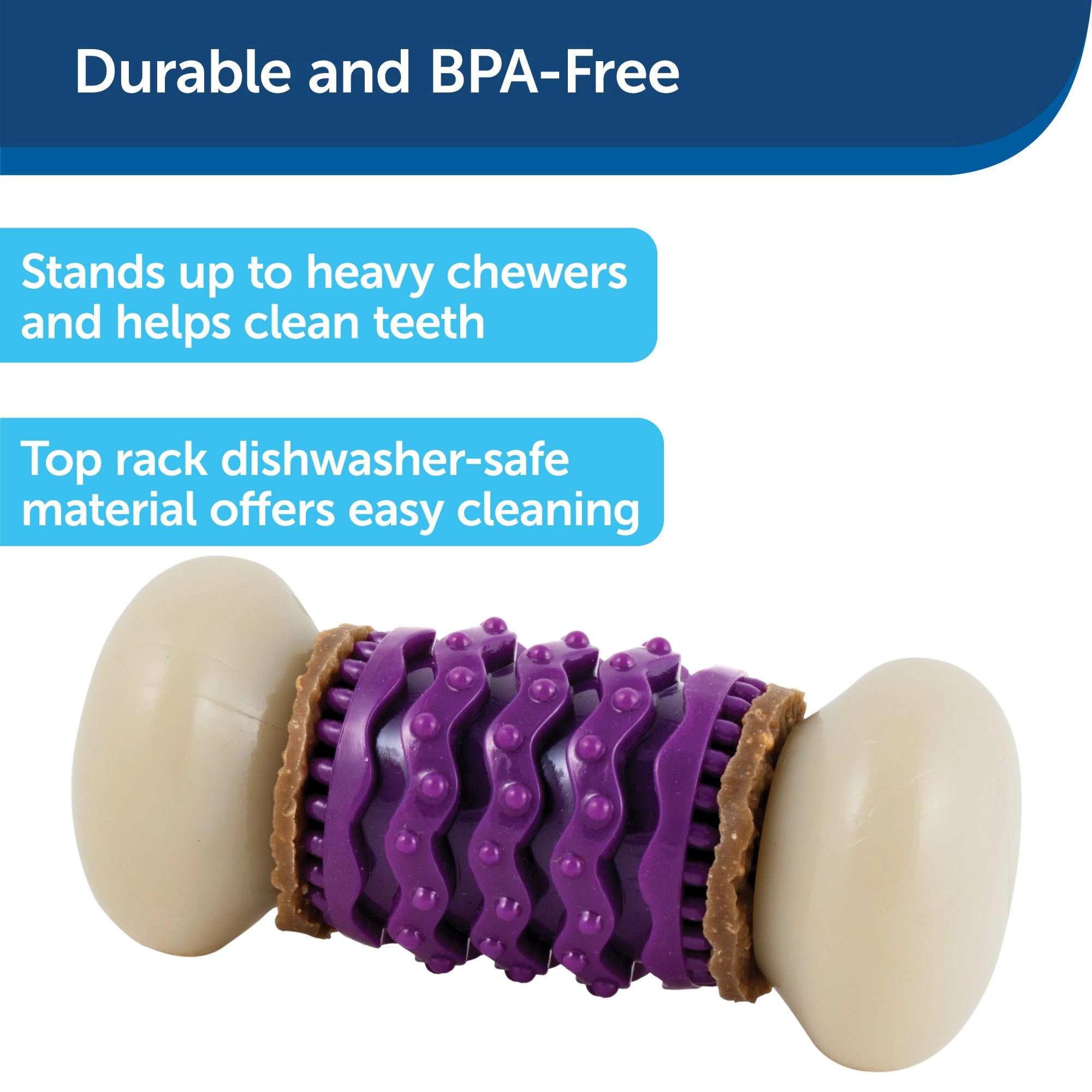 PetSafe Busy Buddy Nobbly Nubbly Treat Holding Dog Toy – Strong Chewers