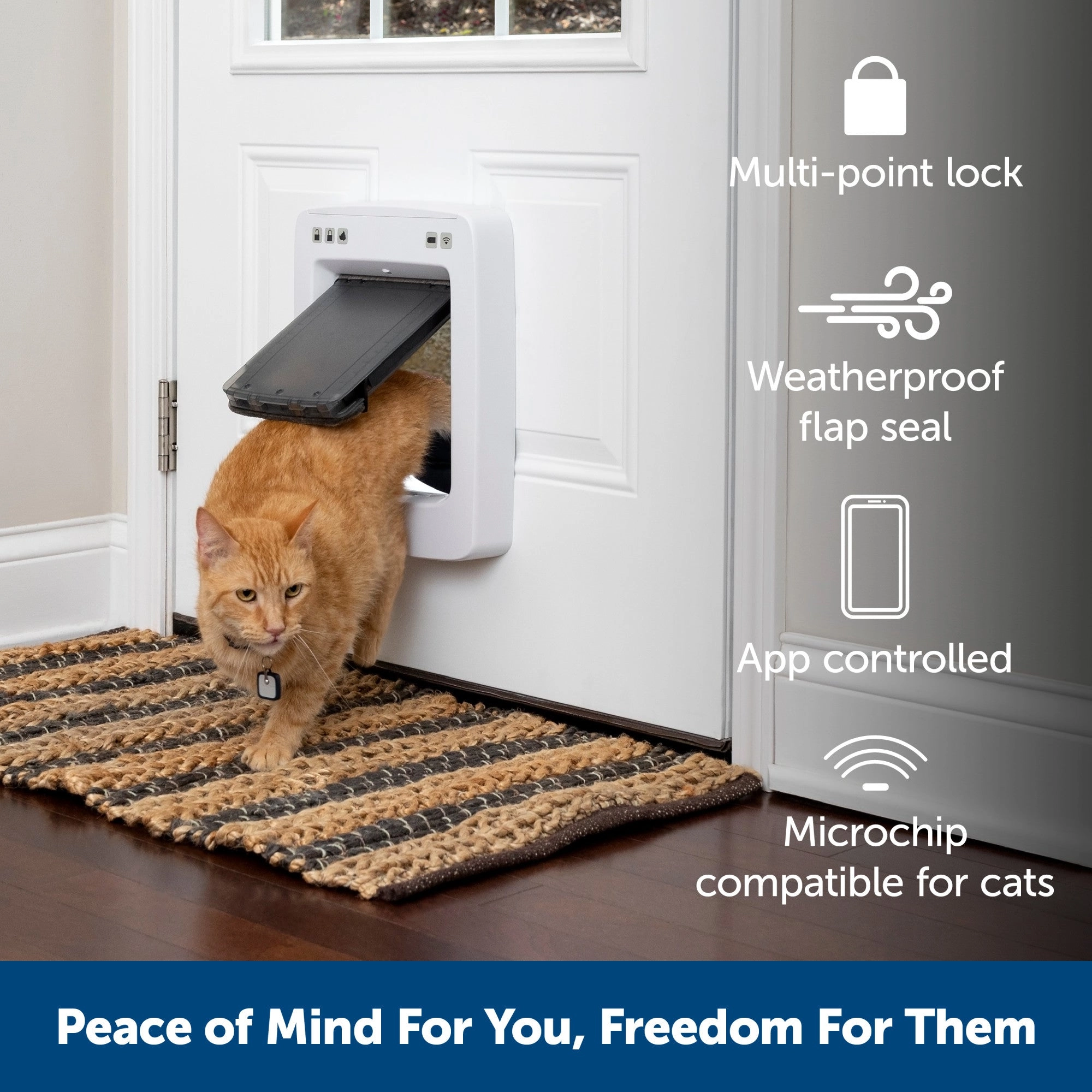 PetSafe® NEVER RUST SmartDoor™ Connected Pet Door, Dog and Cat, Medium
