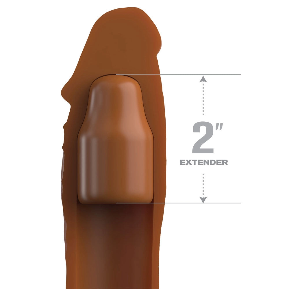 Pipedream Fantasy X-Tensions Elite 2 Inch Silicone X-Tension - Tan