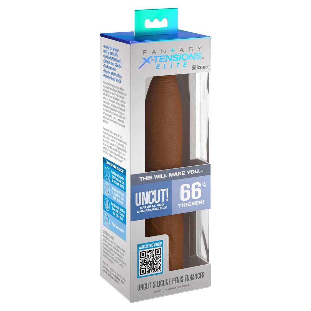 Pipedream Fantasy X-Tensions Elite Uncut Silicone X-Tension - Tan