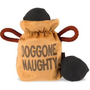 P.L.A.Y. Holiday Bag of Coal Brown & Black Dog Toys