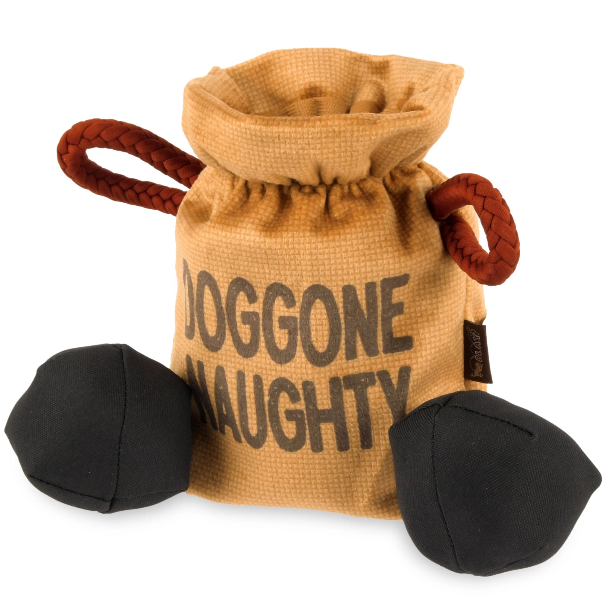 P.L.A.Y. Holiday Bag of Coal Brown & Black Dog Toys